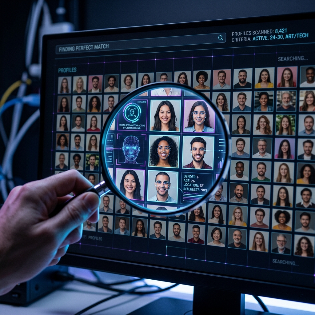 Performing a reverse image search to find hidden dating profiles
