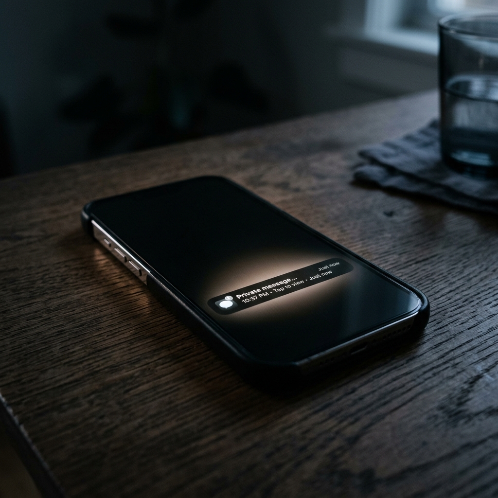 Locked phone showing secretive behavior of a cheating spouse